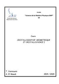 Cristallographie est un discipline important  dans la science physique surtout pour les ma