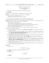 Warm-up Worksheet #1: Arbitrage and Risk-Neutral Probability in Financial Math
