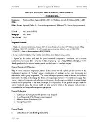 MAN-374 General Management and Strategy Course