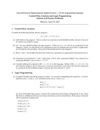 Control Flow Analysis and Logic Programming Section and ...