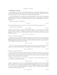 numerical analysis 1 1.1 Differential equations