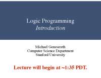 Introduction to Logic Programming