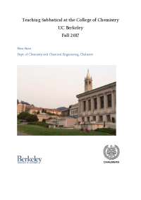 Teaching Sabbatical at the College of Chemistry UC Berkeley ...