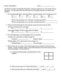 Genetics Worksheet I