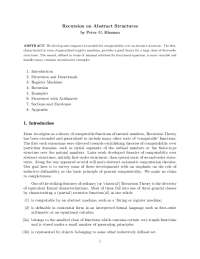 Recursion on Abstract Structures