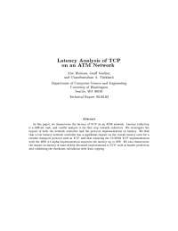 Latency Analysis of TCP on an ATM Network