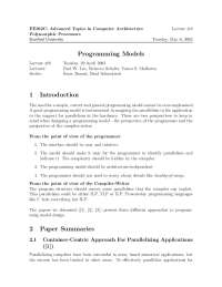 Polymorphic Processors: Programming Models