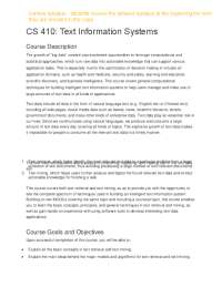CS 410: Text Information Systems Course Syllabus