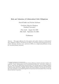 Risk and Valuation of Collateralized Debt Obligations