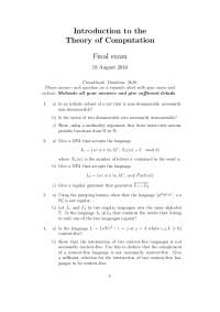 Theory of Computation Final Exam: Denumerability, Automata, and Complexity