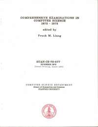 Comprehensive Examinations in Computer Science at Stanford University