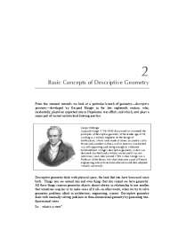 Basic Concepts of Descriptive Geometry