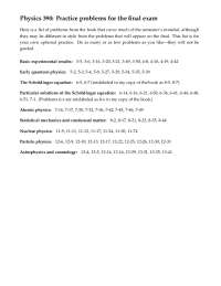 Physics 390: Practice problems for the final exam