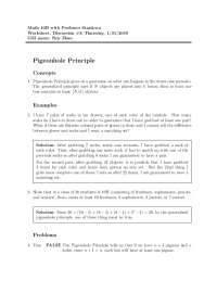 Math 10B with Professor Stankova: Pigeonhole Principle