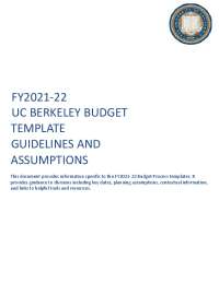 FY2021-22 UC BERKELEY BUDGET TEMPLATE ...