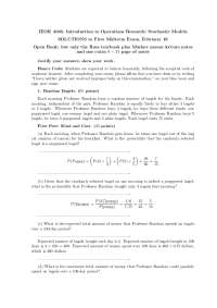 IEOR 4106: Introduction to Operations Research: Stochastic Models - First Midterm Exam Solutions