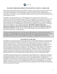 Teaching dimensions observation protocol (TDOP) 2.1 users ...