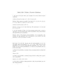 Math 1105: Prelim 1 Practice Solutions