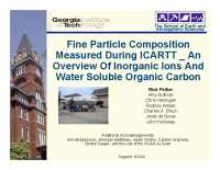 Fine Particle Composition Measured During ICARTT