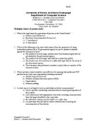 Midterm 2 – Answers and Comments