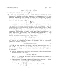 EE263 Homework Problems: Linear Functions and Examples