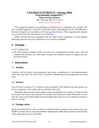 Programming Assignment 7 Object-Oriented Features