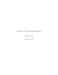 Anatomy of Programming Languages