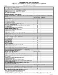 University of Illinois at Urbana-Champaign Professional ...