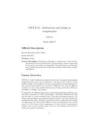 CSCI E-51: Abstraction and design in computation