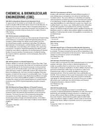 Chemical & Biomolecular Engineering Courses