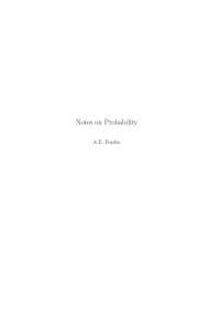 Notes on Probability