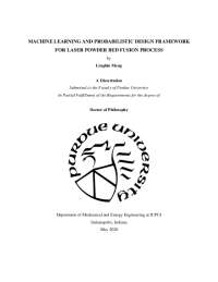 MACHINE LEARNING AND PROBABILISTIC DESIGN ...
