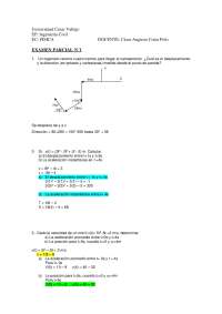 Examen Parcial de Física en Ingeniería Civil - Prof. Meza Rivas