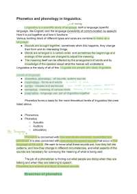 Phonetics and Phonology: The Science of Speech Sounds