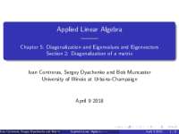 Diagonalization of a matrix