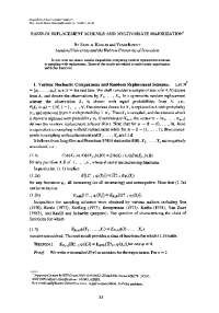 Random Replacement Schemes and Multivariate Majorization
