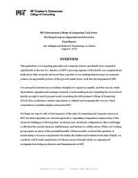 MIT Schwarzman College of Computing Task Force Working ...