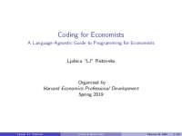 Coding for Economists: A Language-Agnostic Guide to Programming