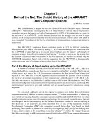 The Untold History of the ARPANET and Computer Science