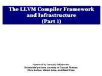 Introduction to LLVM Compiler Framework and Infrastructure