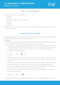 L3 ORGANIC COMPOUNDS CHEAT SHEET