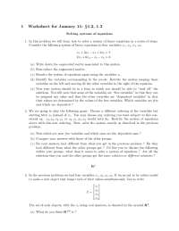1 Worksheet for January 11: §1.2, 1.3