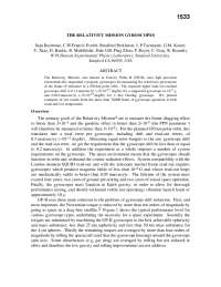 The Relativity Mission Gyroscopes