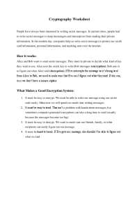Cryptography Worksheet: Exploring Encryption Techniques