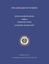 Texas Board of Nursing Rules and Regulations