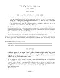 CS 103X: Discrete Structures Final Exam