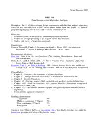 IMSE 351 Data Structures and Algorithm Analysis