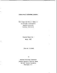 Stimulation of Geothermal Aquifers Progress Report