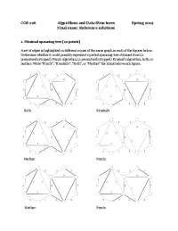 COS 226 Algorithms and Data Structures Final Exam Reference Solutions