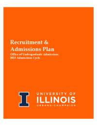 Recruitment & Admissions Plan for the University of Illinois at Urbana-Champaign